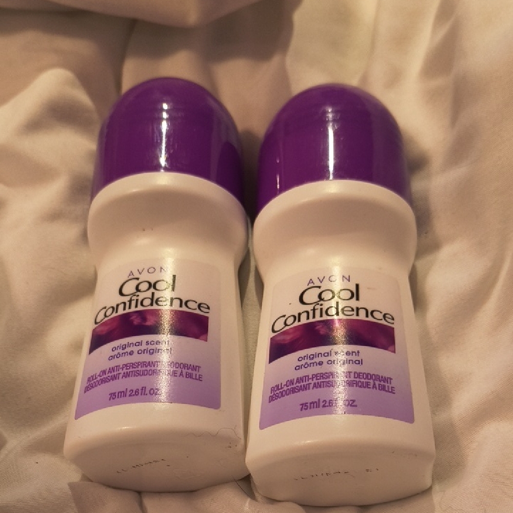 Avon Purple & White Original Cool Confidence Deodorant Duo